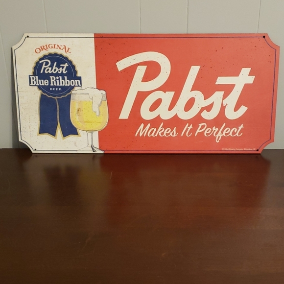 pabst blue ribbon Other - Pabst "PBR" wooden sign